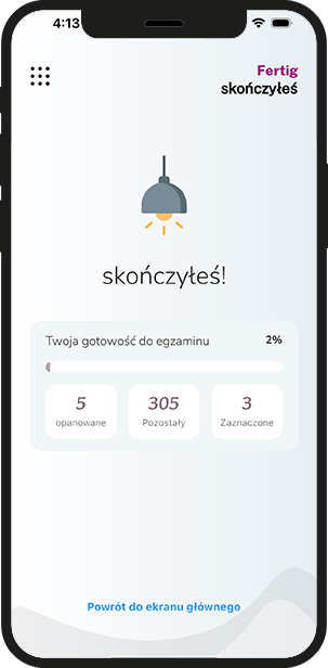Podsumowanie nauki: pytania opanowane, pozostałe i oznaczone gwiazdką