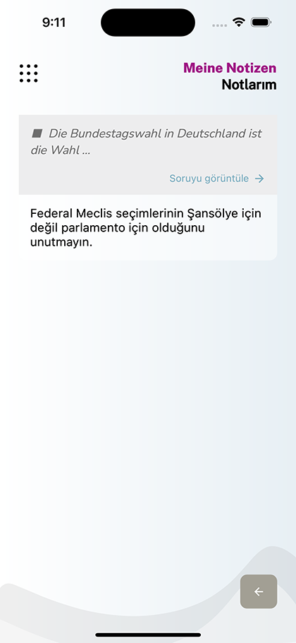 Ait olduğu sorunun yanında saklanan kişisel notlar