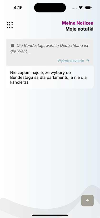 Własne notatki zapisane przy pytaniu, którego dotyczą
