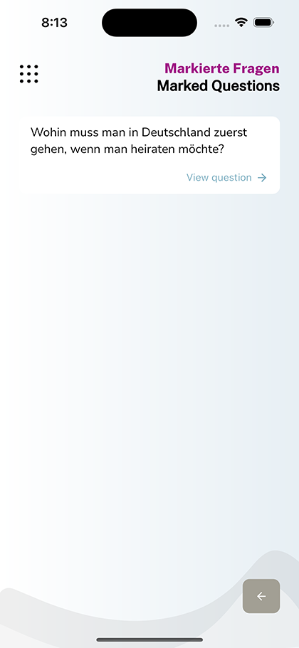 The list of questions marked for another review
